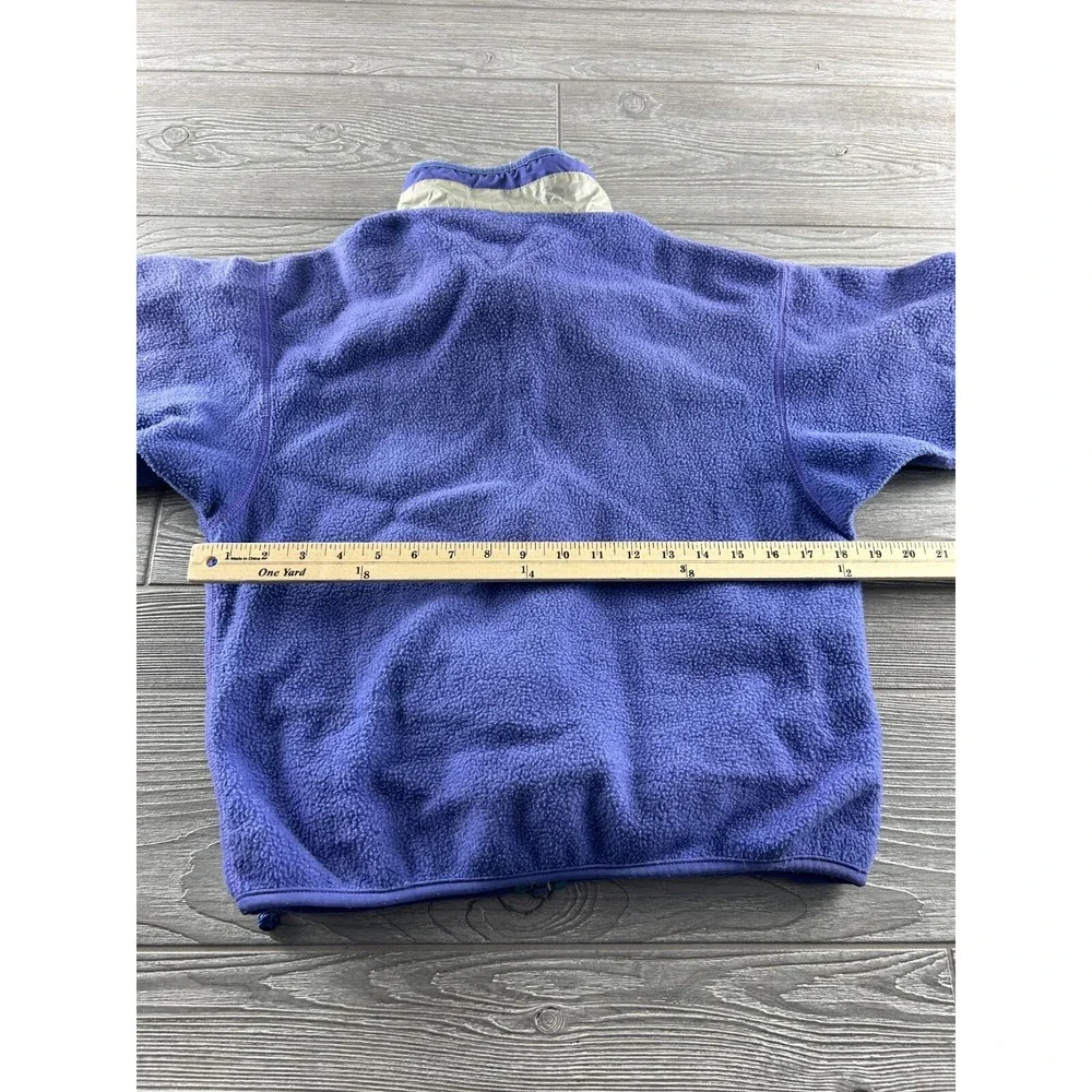 Patagonia Fleece Jacket Youth XL (14) Purple Full Zip Vintage Long Sleeve